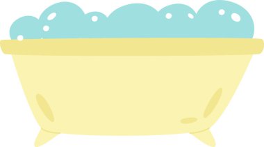 Köpük Vektör İllüstrasyonlu Banyo