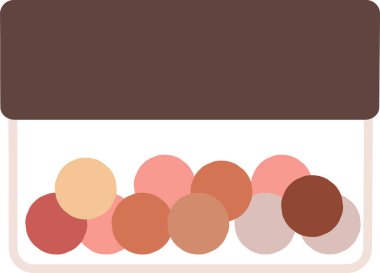 Kozmetik Allık Kavanoz Vektörü İllüstrasyonu