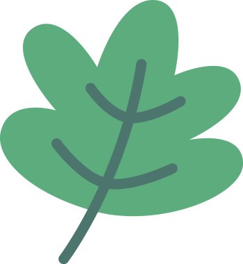 Meşe yaprağı ikonu vektör çizimi