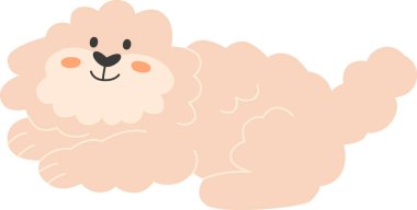 Yumuşak Köpek Yalancı Vektör İllüstrasyonu