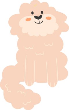 Yumuşak Köpek Oturma Vektörü İllüstrasyonu