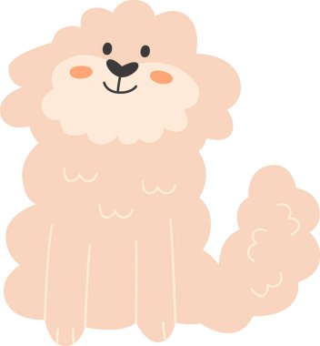 Yumuşak Köpek Oturma Vektörü İllüstrasyonu