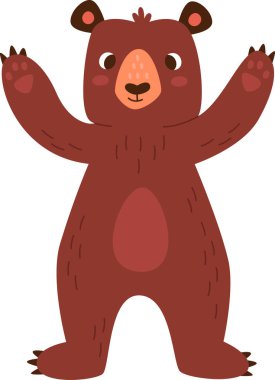 Ayı Hayvanı Kalan Vektör İllüstrasyonu