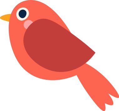 Kuş Kalan Hayvan Vektörü İllüstrasyonu