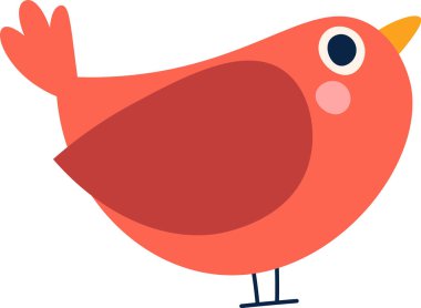 Kuş Kalan Hayvan Vektörü İllüstrasyonu