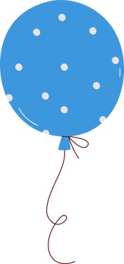 Noktalı Balon Simgesi Vektör İllüstrasyonu