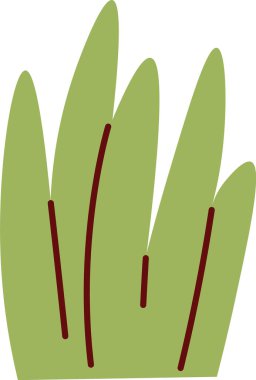 Bush Bitki Vektörü İllüstrasyonunu Bırakıyor