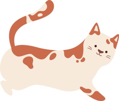 Kedi Hayvanı Kalan Vektör Çizimi