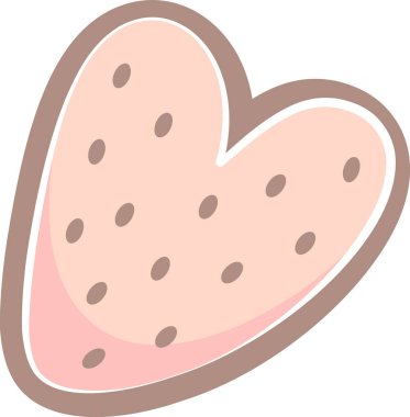 Noktalı Kalp Simgesi Vektör İllüstrasyonu