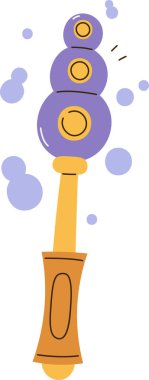 Sihirli Asa Baloncuk Vektör İllüstrasyonu