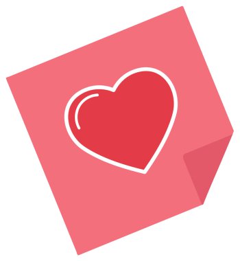 Çıkartma Vektöründeki Kalp İllüstrasyonu