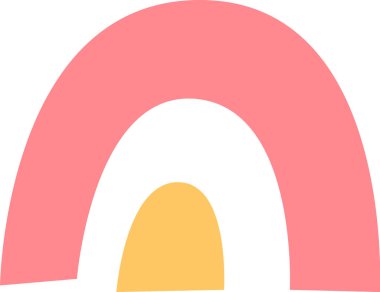 Gökkuşağı Soyut Doodle Vektör İllüstrasyonu