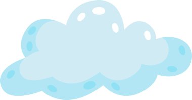 Gökyüzü Bulutu Simgesi Vektör İllüstrasyonu