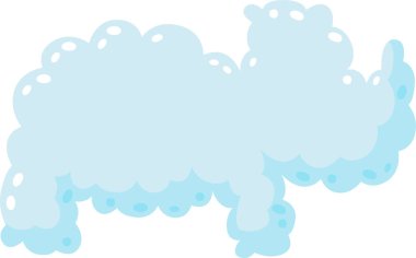 Bulut Şekli Gergedan Vektör İllüstrasyonu