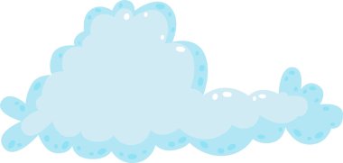 Bulut Şekli Balina Vektörü İllüstrasyonu