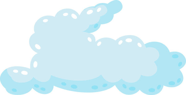 Cloud Shape Rabbit Vector Illustration