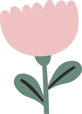 Soyut Çiçek Bitki Vektörü İllüstrasyonu