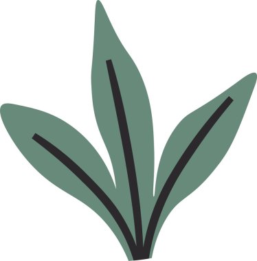 Soyut Çimen Bitkisi Vektörü İllüstrasyonu