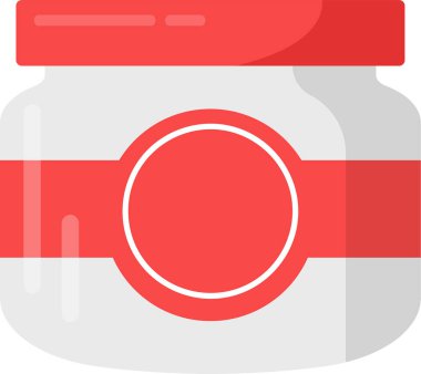 Glass Food Can Vektör Çizimi