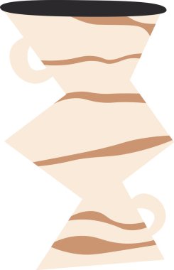 Çiçek Vektörü İllüstrasyonu İçin Soyut Vazo