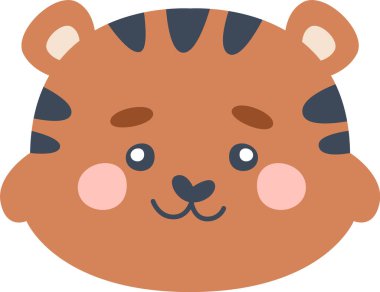 Kaplan Hayvanı Baş Vektör İllüstrasyonu