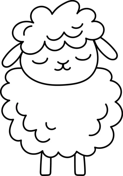 stock vector Sheep Animal Outline Vector Illustration