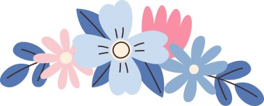 Çiçek Çiçekleri Vektör İllüstrasyonu