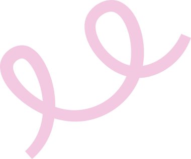 Konfeti Kurdelesi Dekoratif Vektör İllüstrasyonu