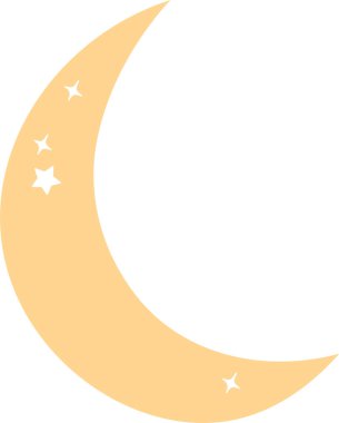 Genç Ay Simgesi Vektör İllüstrasyonu