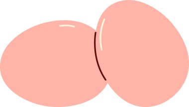 Yumurta Gıda Simgesi Vektör İllüstrasyonu