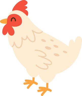Tavuk Evcil Hayvan Vektörü İllüstrasyonu