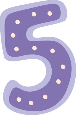 5 Basamaklı Çizgi Film Alfabe Vektörü İllüstrasyonu