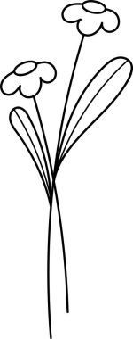 Camomile Çiçekleri Buket Özet Vektör İllüstrasyonu