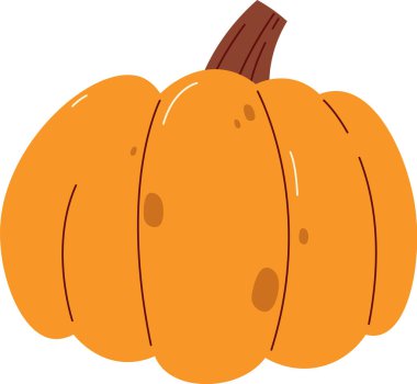 Balkabağı Sonbahar Sebze Vektör İllüstrasyonu