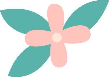 yaprakları ile vektör çizim çiçek