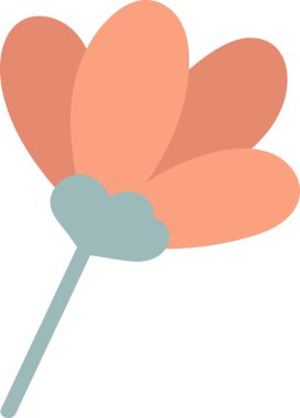 Çiçek Bitkisi Simgesi Vektör İllüstrasyonu