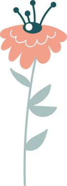 Kök Vektör Resiminde Soyut Çiçek