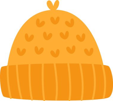 Kış Şapkası Örülmüş Vektör Çizimi