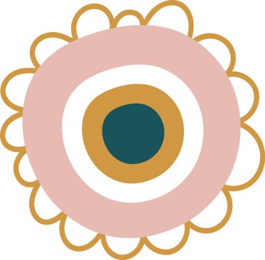 Soyut Çiçek Başlığı Vektör İllüstrasyonu