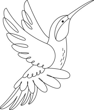 Sinekkuşu Ana Hattı Vektör İllüstrasyonu