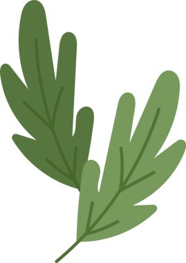 Tropikal yaprak simge vektör çizim