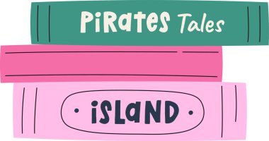 Peri Masalı Kitapları Yığın Vektörü İllüstrasyonu