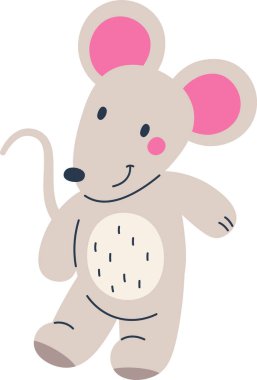 Fare peluş Oyuncak Vektörü İllüstrasyonu