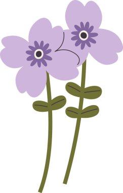 Bahar Çiçeği Bitki Vektörü İllüstrasyonu