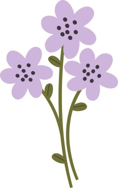 Bahar Çiçeği Bitki Vektörü İllüstrasyonu