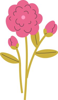 Bahar Çiçeği Bitki Vektörü İllüstrasyonu