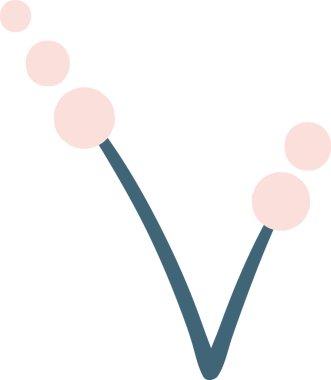 Çocuksu Çiçek Bitkisi Vektörü İllüstrasyonu