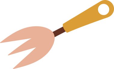 Elle Tırmık Aracı Vektör İllüstrasyonu