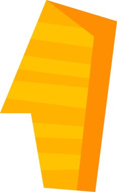 1 Sayılı Komik Alfabe Vektörü İllüstrasyonu