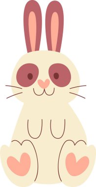 Şirin Tavşan Hayvan Vektörü İllüstrasyonu